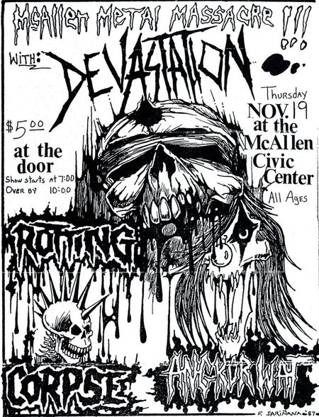 Death Metal Old School on X: April 11th, 1987 DEATH DEVASTATION MAL-ADICTION  #OldSchool #DeathMetal #80s #Flyer  / X